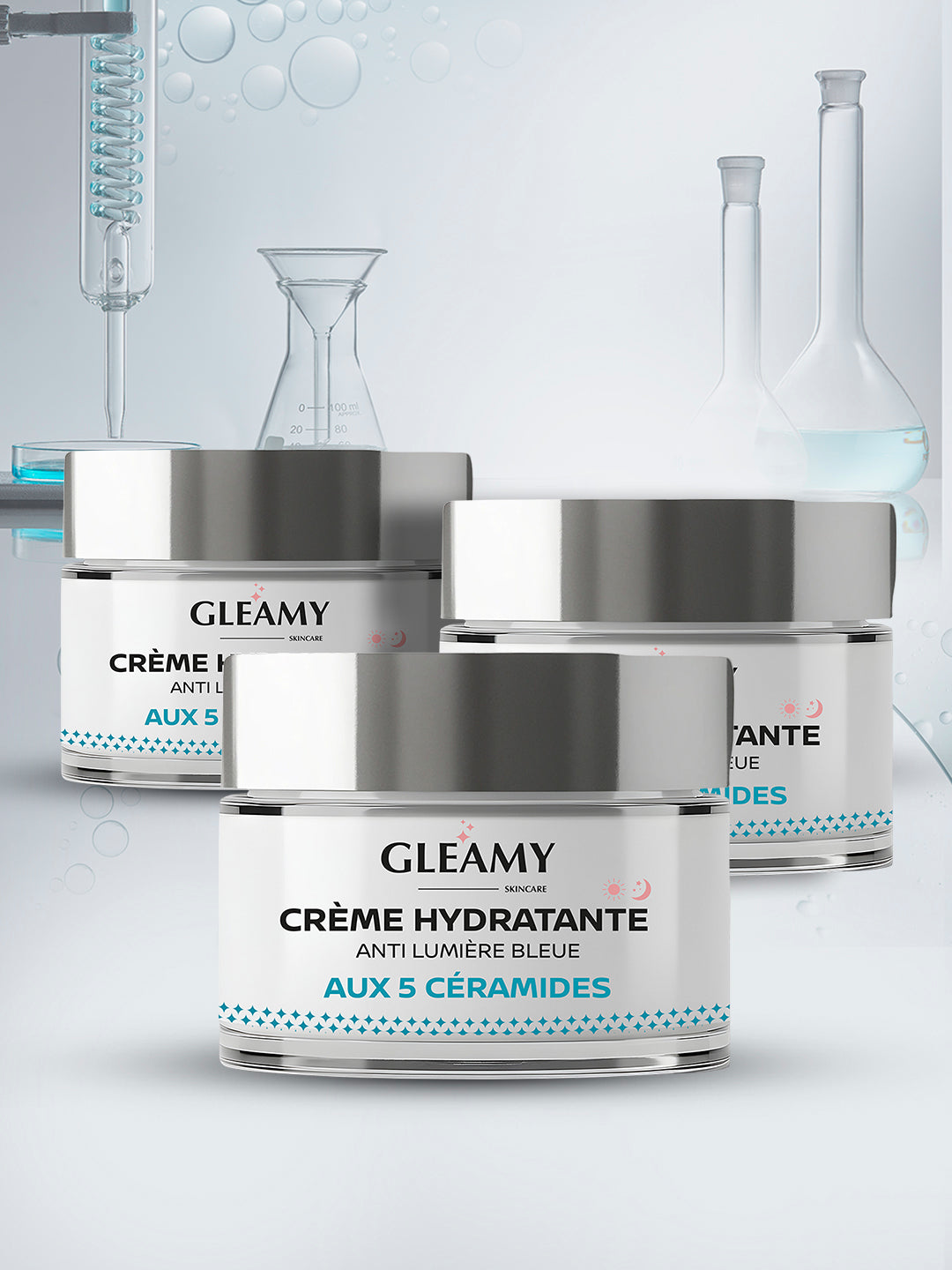 3 CRÈMES HYDRATANTE ANTI LUMIERE BLEUE