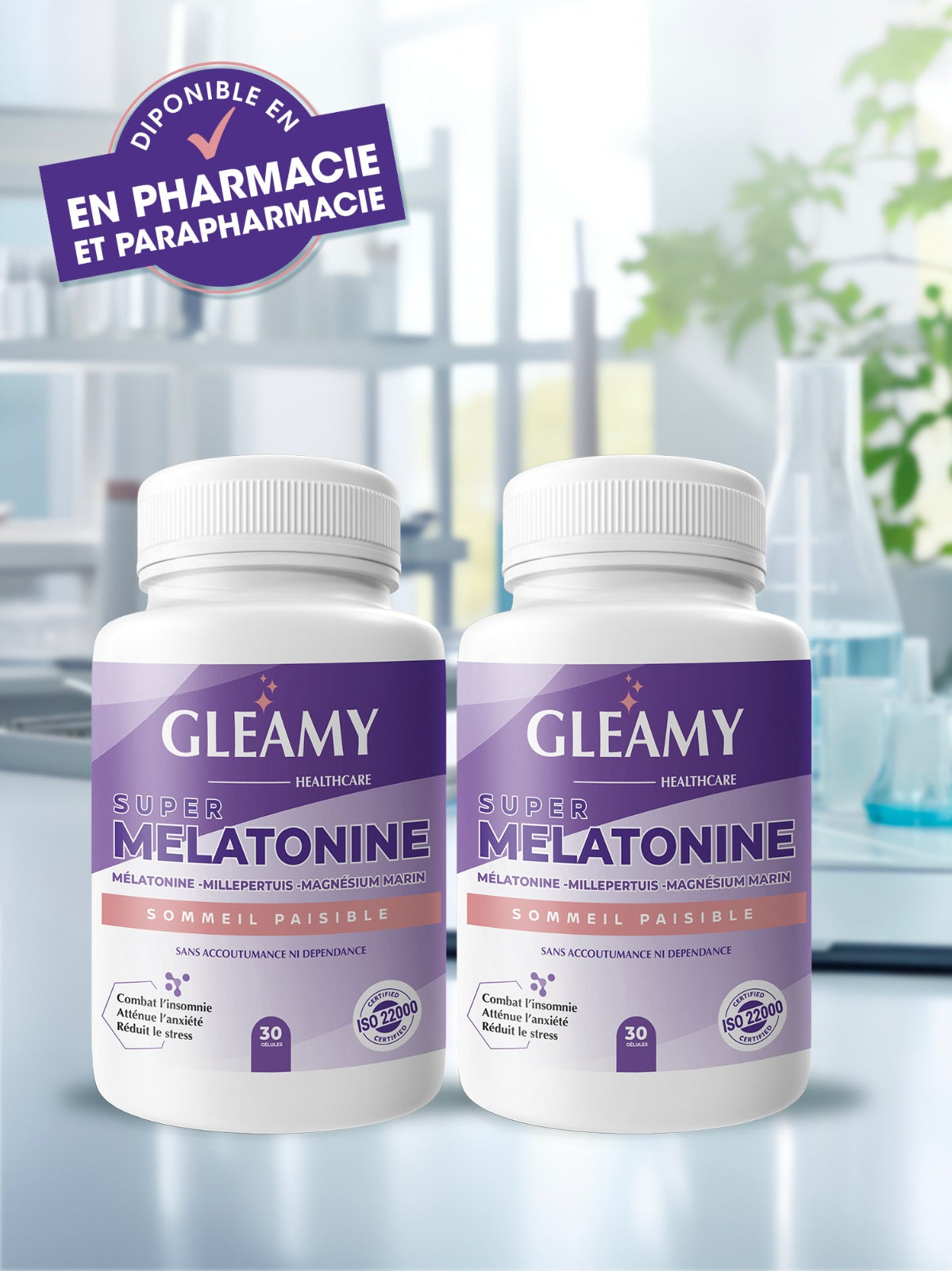 Cure 2 mois Gleamy Super Mélatonine