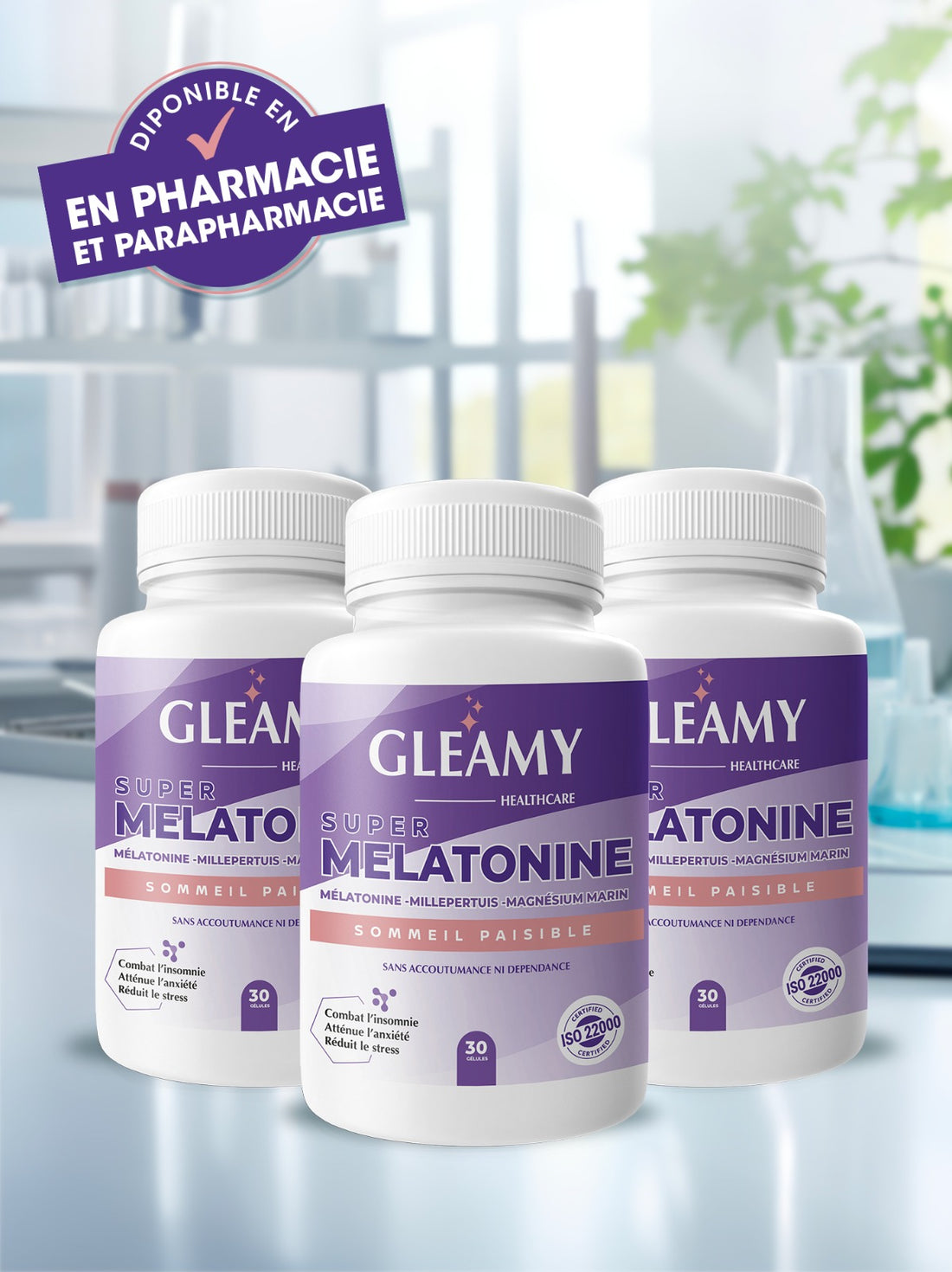 Cure 3 mois Gleamy Super Mélatonine