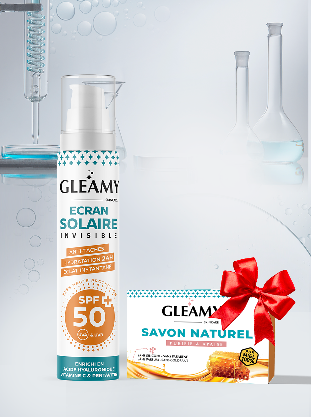 Écran Solaire Invisible + 1 Savon au miel gratuit