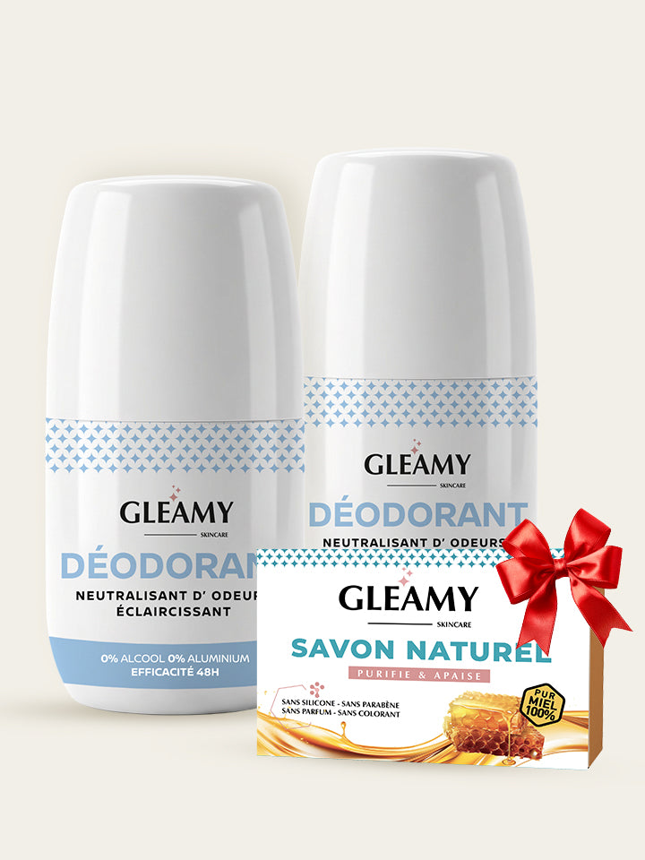 2 Déodorant Gleamy + Savon offert