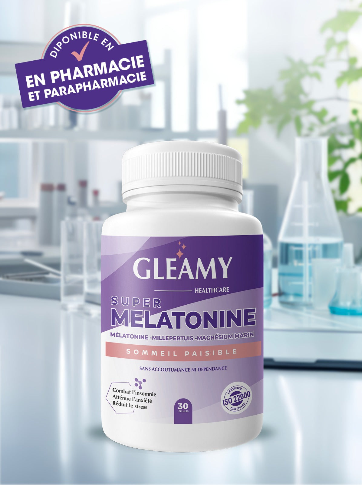 Cure 1 mois Gleamy Super Mélatonine